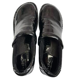 BOC Born Black Patent Clogs. Size 9
